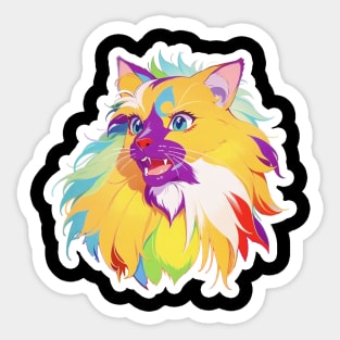 Cat Love: Cat Miaw and Cute Cat Design Sticker